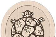 DIY Turtle Laser Cut File Craft Deco, an Object Illustration by Bubert Art (Thumbnail 7 of 9)