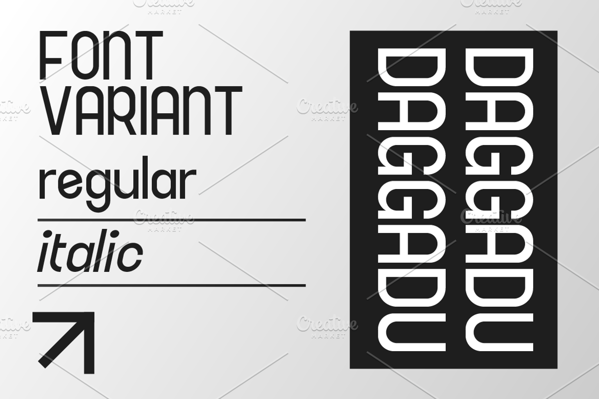 Daggadu Modern Sans Serif, a Sans Serif Font by Artiveko (Photo 2 of 7)