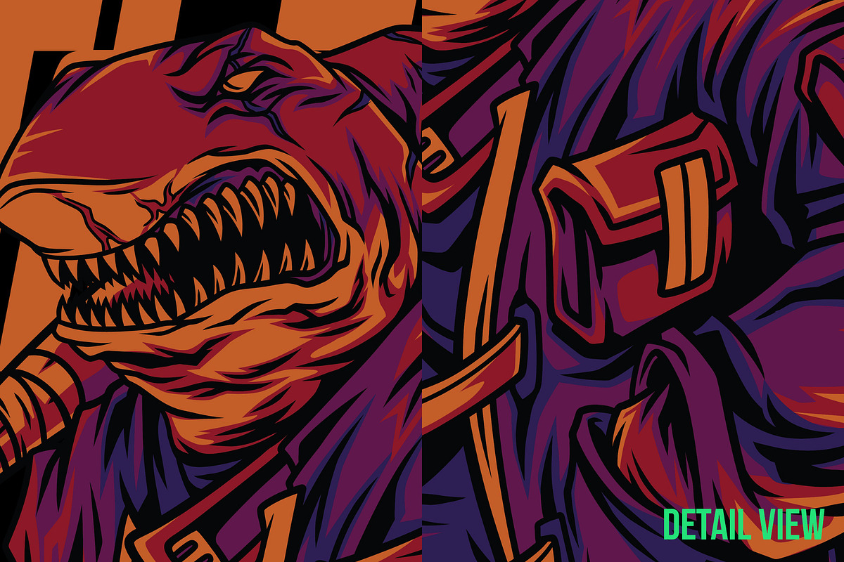 Deepzone Warfare Mutant Illustration, an Animal Illustration by badsyxn (Photo 3 of 5)