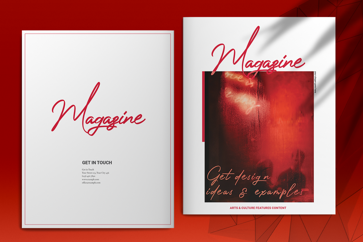 Red Lifestyle Magazine Layout, a Magazine Template by Boris Cupac