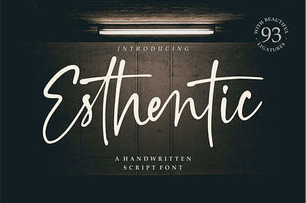 Esthentic a Handwritten Script Font