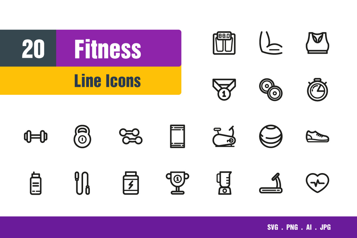 Fitness Icons, an Icon by Sooodesign (Photo 1 of 2)