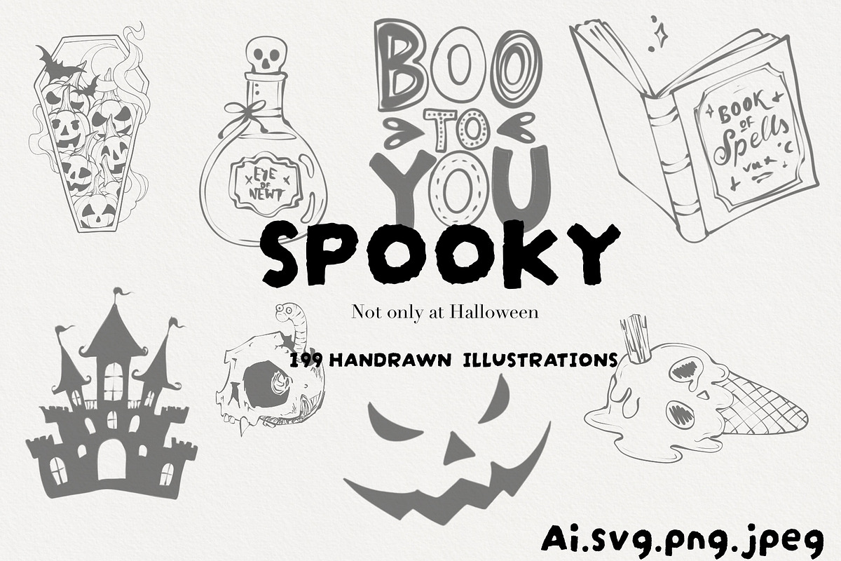 Spooky funny vector illustration, a Seasonal Illustration by AnnaPolitmerskaja (Photo 1 of 6)