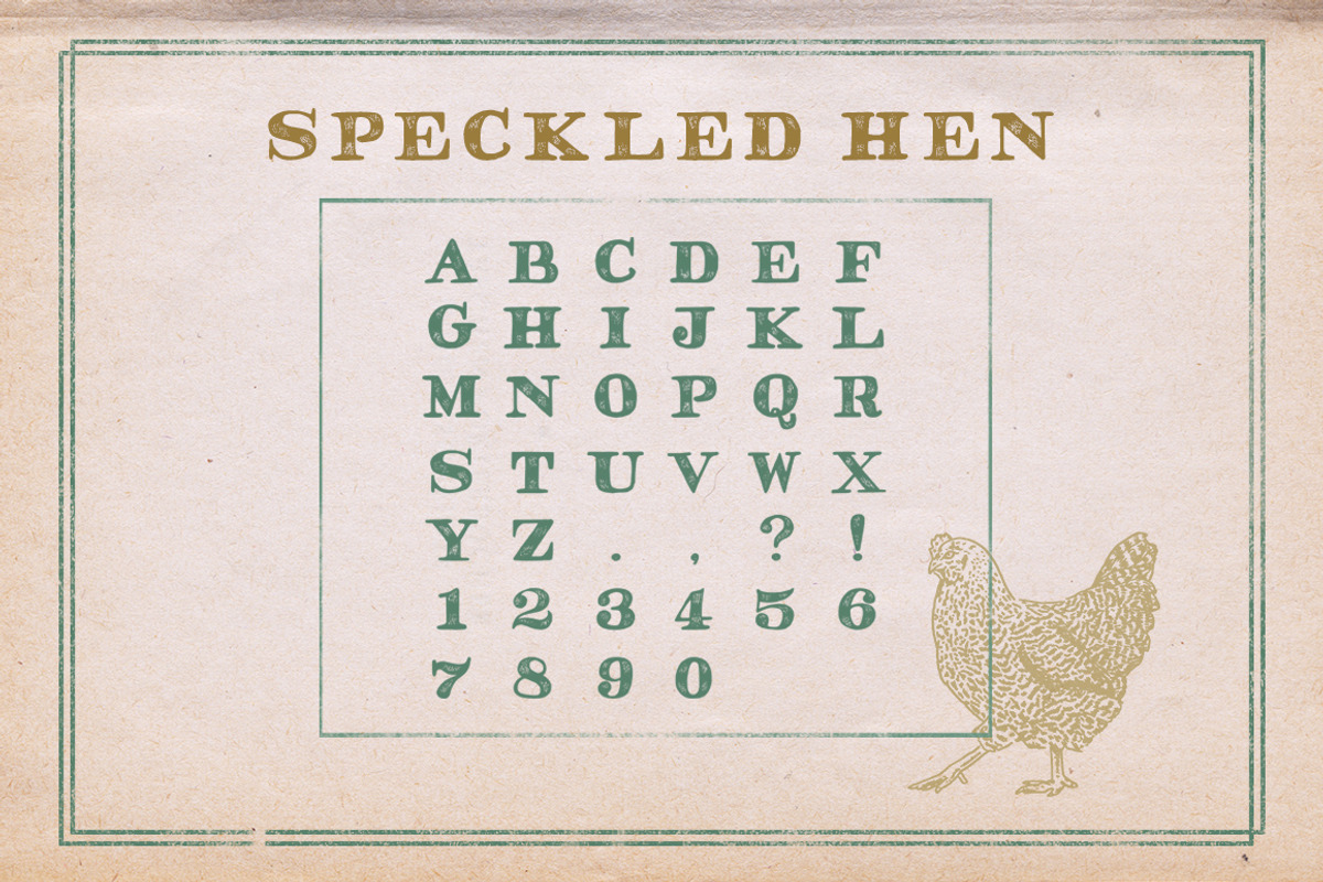 Speckled Hen Font preview 4