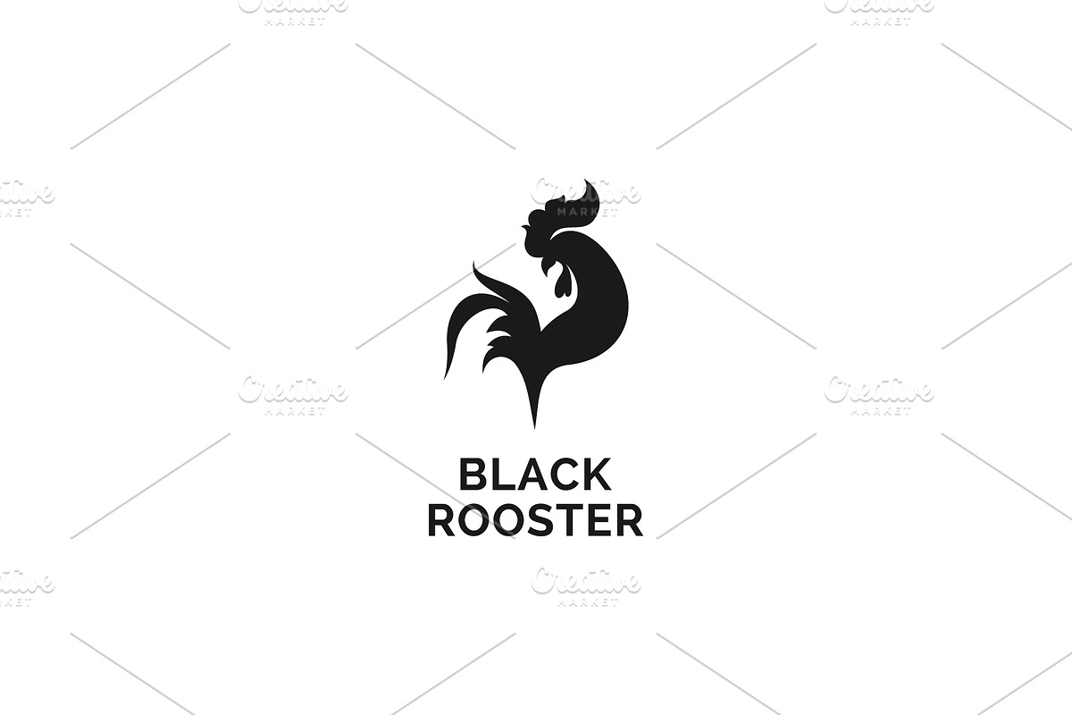 Beauty Elegant Rooster Silhouette, a Branding & Logo Template by yanuart