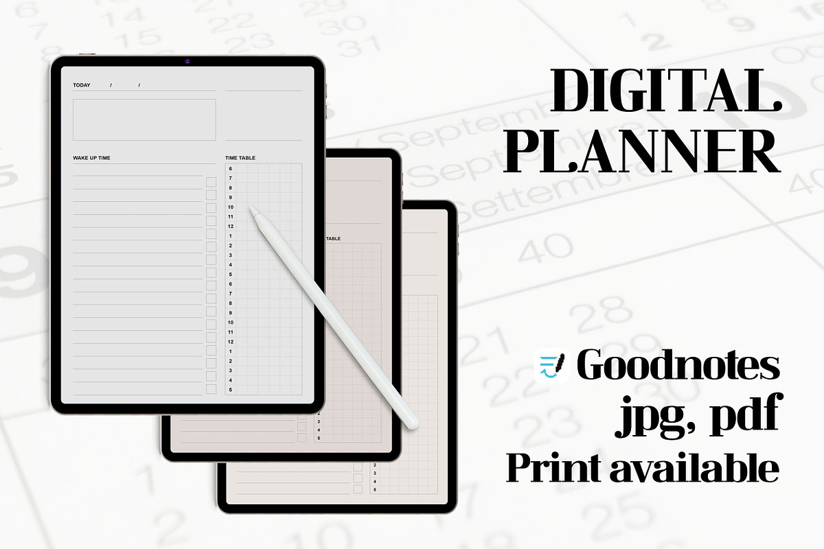 Daily planner, a Templates & Theme by dott (Photo 1 of 3)