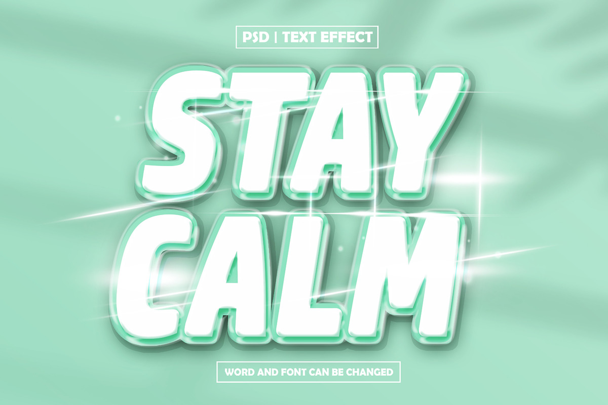 Stay Calm Minimal Soft Text Effect, a Layer Style Add-On by AP Market