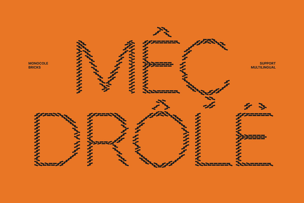 Monocole Bricks, a Sans Serif Font by Craft Supply Co. (Photo 7 of 8)
