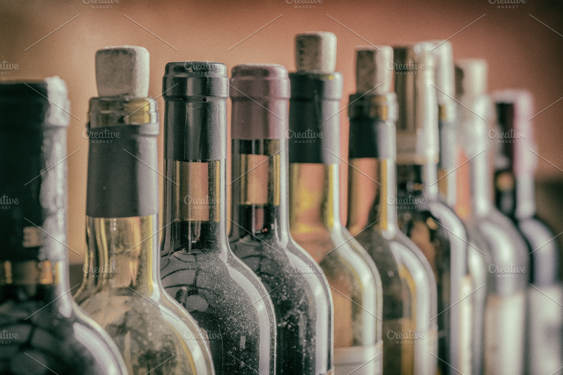 Corked and uncorked wine bottles, a Food & Drink Photo by Volff