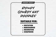 Cowboy Hat Western Doodles Bundle, a Sport Illustration by Guavanaboy (Thumbnail 3 of 3)