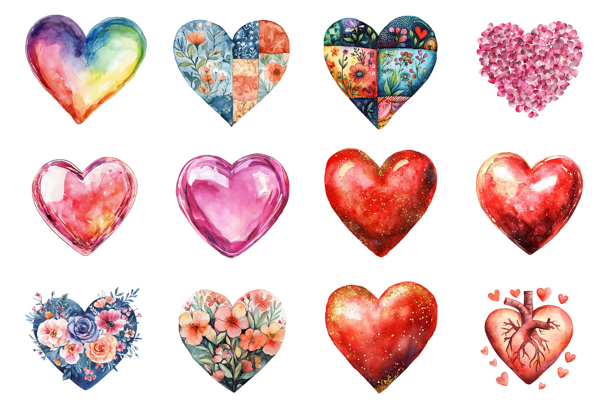Valentines Day Heart Clipart, an Illustration by Design Market (Photo 2 of 3)