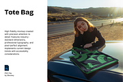 Sunset Roadside Tote Bag Mockup, a Merchandise Mockup by mockeyai (Thumbnail 1 of 3)