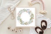 Watercolor Floral Wreaths Clipart, an Object Illustration by CraftArtStudio (Thumbnail 4 of 4)