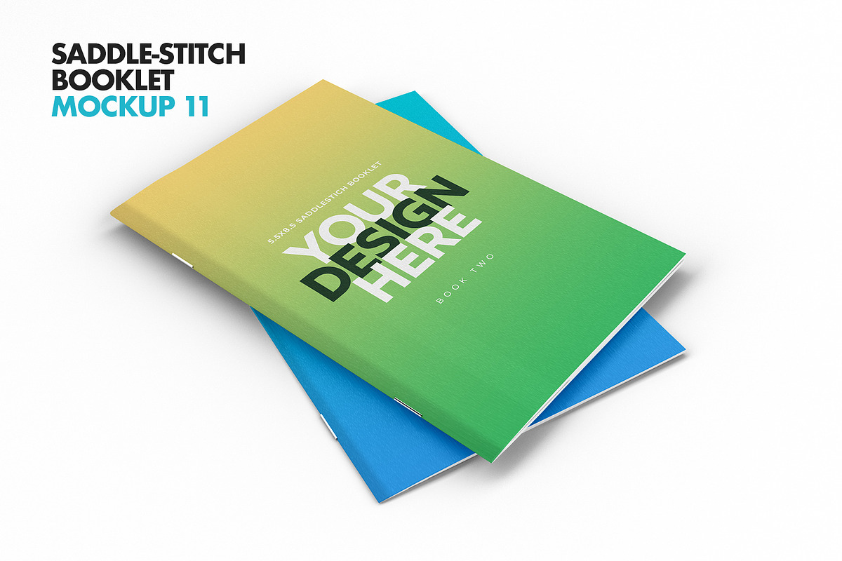 Saddle-Stitch Booklet Mockup Set, a Print Template by IFBdesign (Photo 14 of 15)