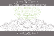 Sale-Dom Loves Mary Flourishes 1 & 2, a Script Font by Debi Sementelli (Thumbnail 3 of 3)