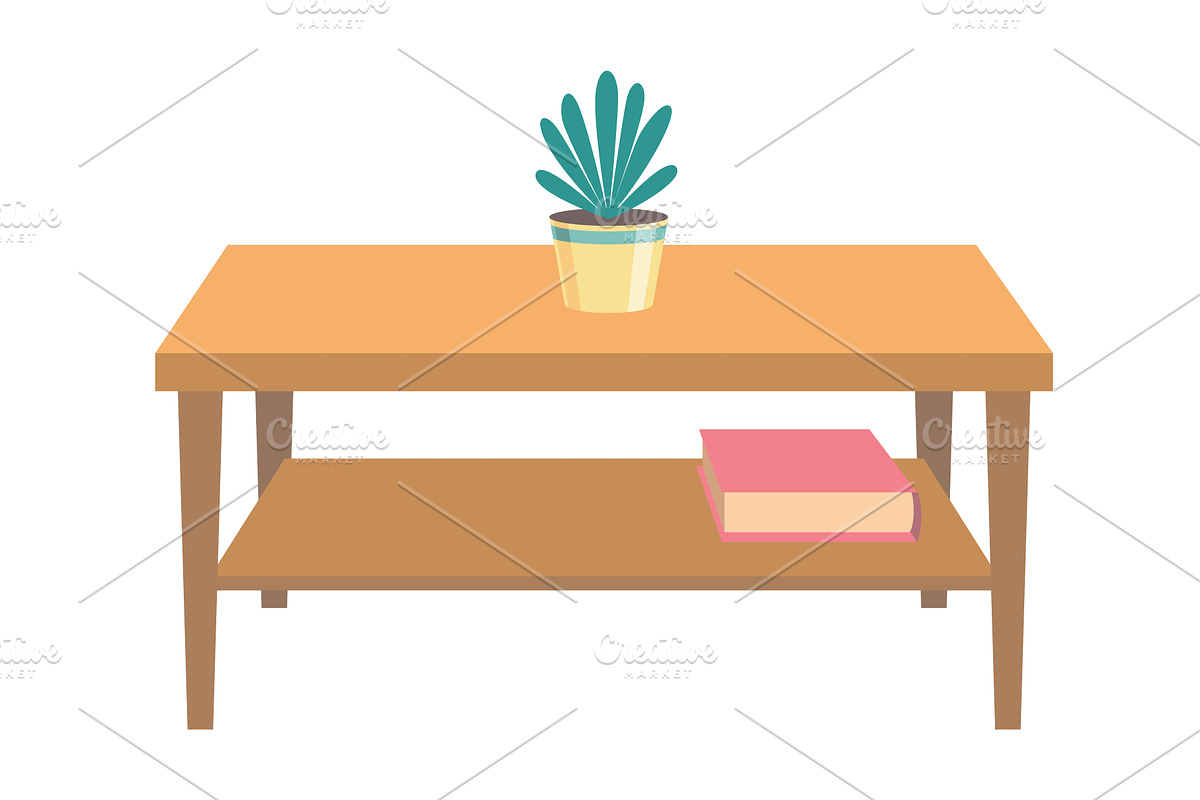 Plain wooden furnishings, an Object Illustration by Things for designers