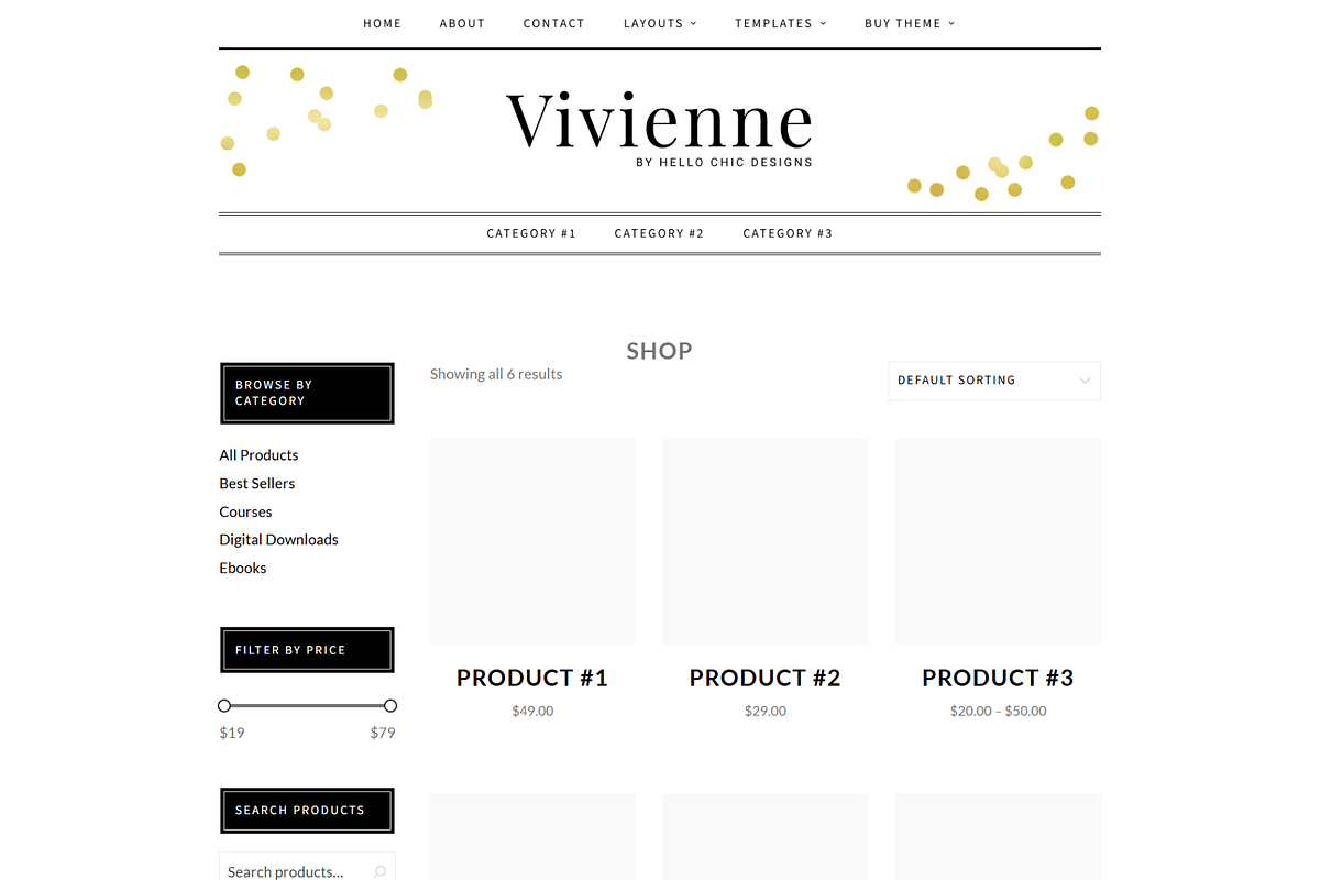 Feminine WordPress Theme | Vivienne, a WordPress Template by Hello Chic Designs (Photo 3 of 4)