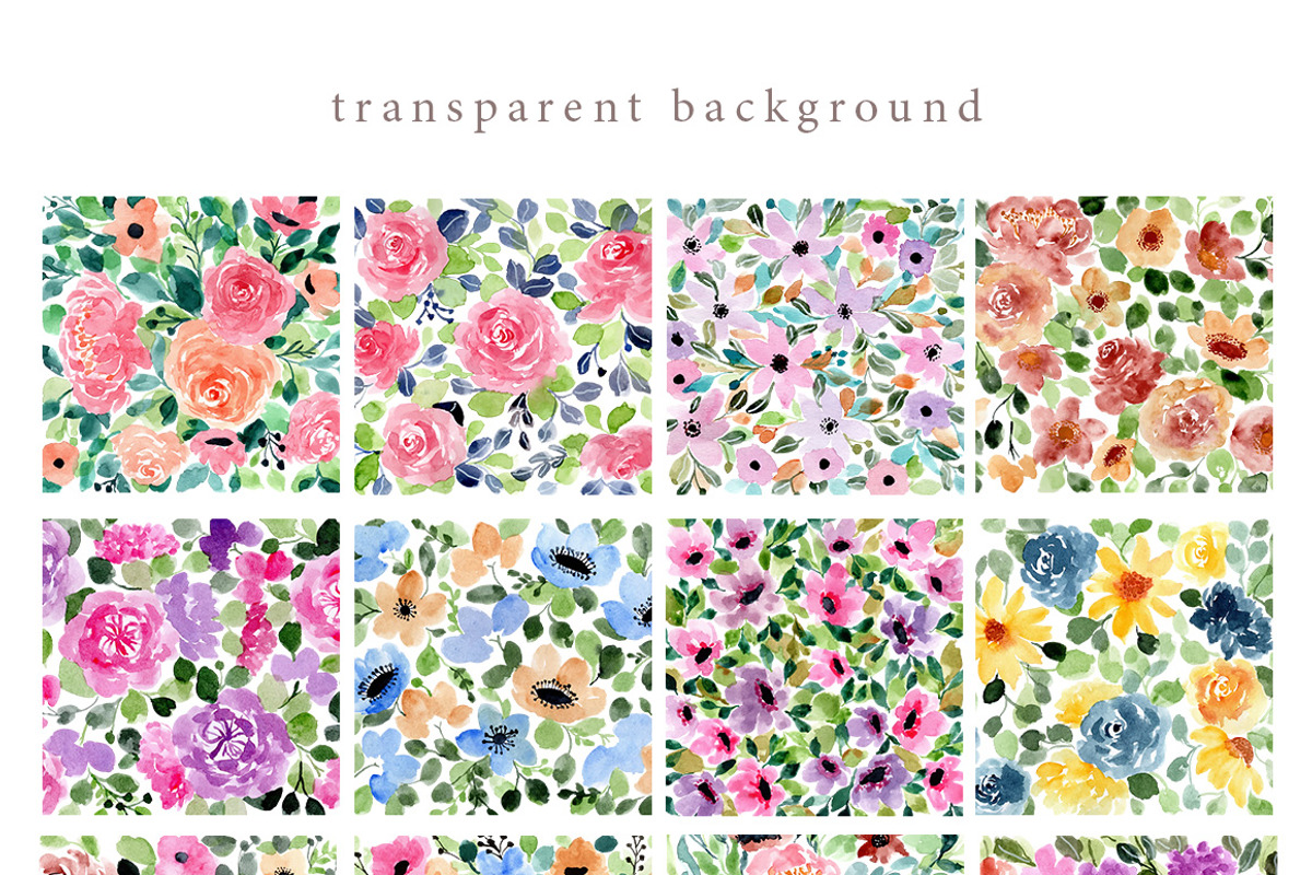 Floral Watercolor Graphic Bundle, a Decorative Illustration by wulano (Photo 3 of 21)