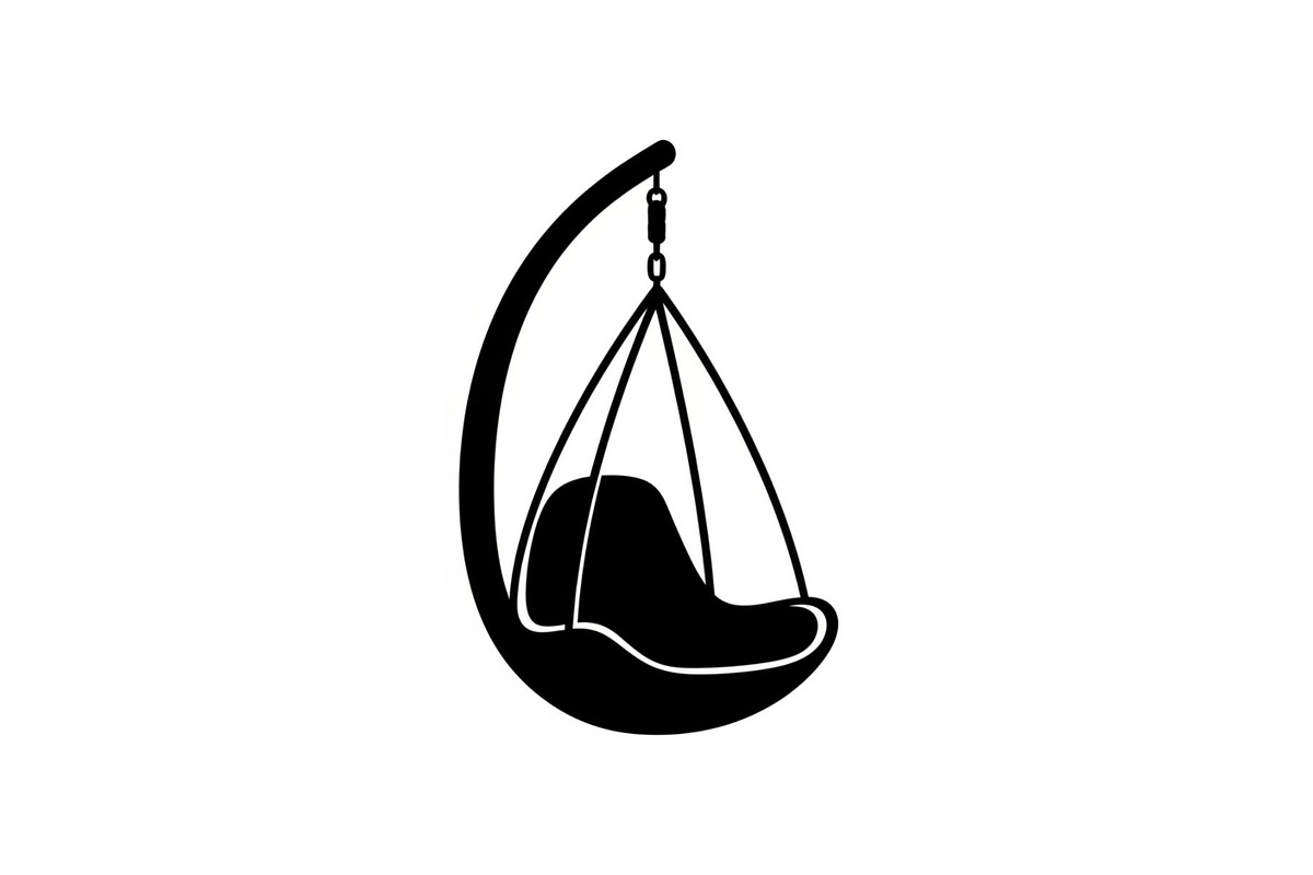 Hanging Egg Chair Silhouette Bundle, an Illustration by Designer_Momina (Photo 11 of 51)