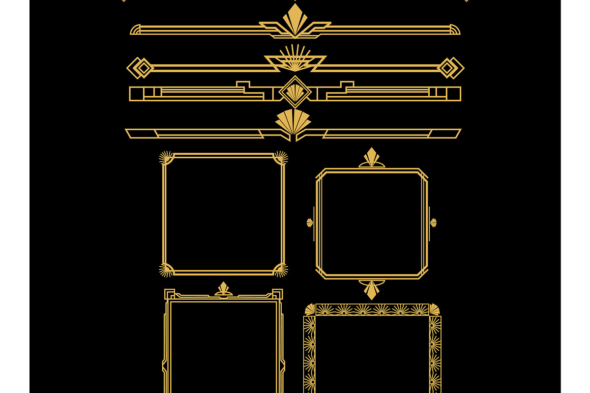 Art deco golden frames and, an Object Graphic by pikepicture (Photo 2 of 3)