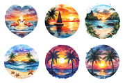 Beach Tropical Sunset PNG, an Illustration by SinaCreation (Thumbnail 3 of 5)