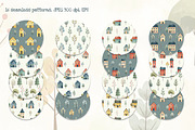 Scandi Houses Watercolor Clipart Set, an Illustration by Hanna's ArtLab (Thumbnail 3 of 8)