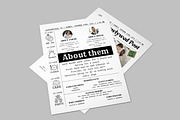 Newspaper Wedding Program Template, a Flyer Template by iloveTemplate (Thumbnail 3 of 5)