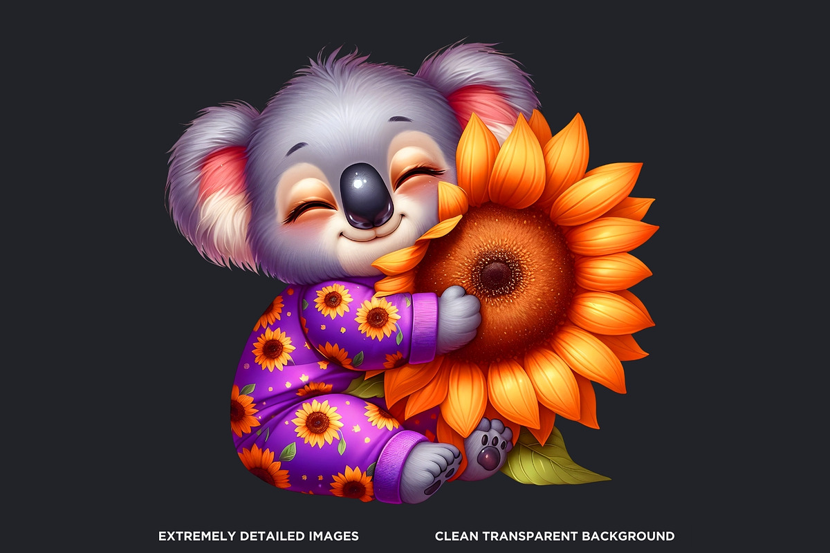 Autumn Animals & Sunflowers PNG, a Seasonal Illustration by ThatsDesignArt (Photo 3 of 10)