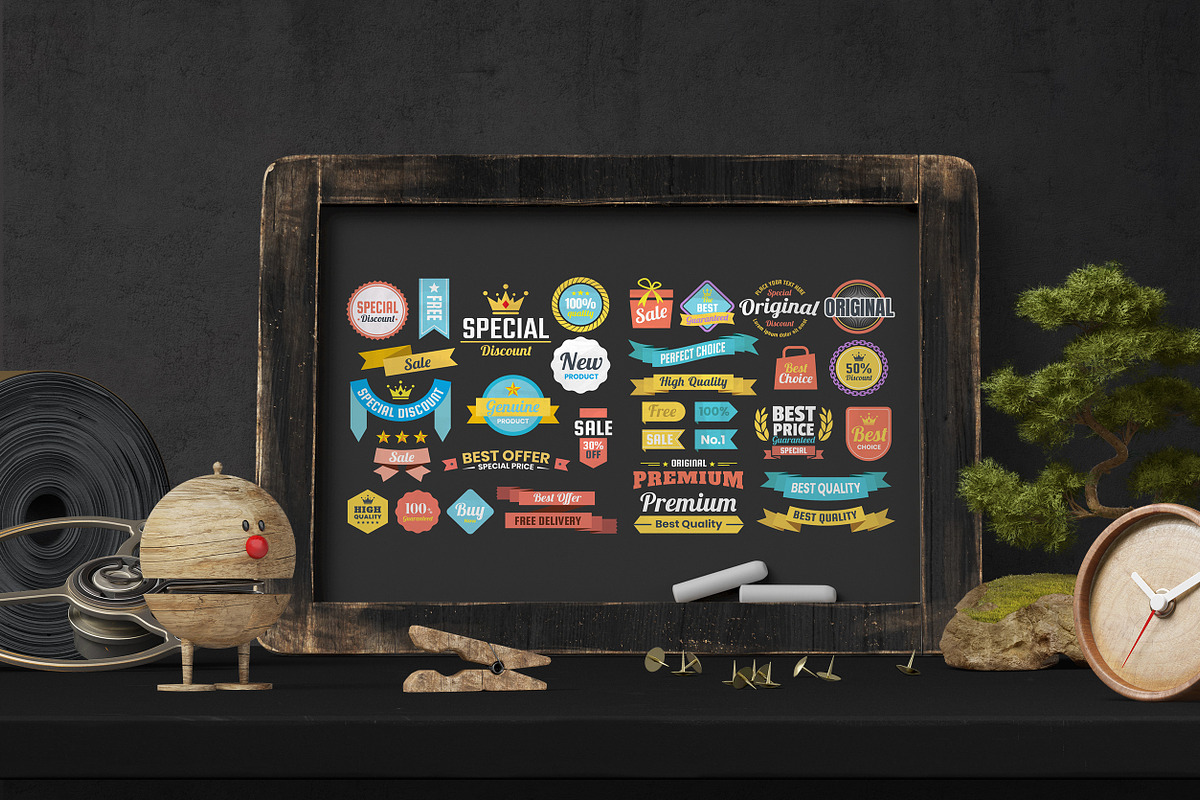 1046 VINTAGE BADGE & RIBBON, a Branding & Logo Template by Toonsteb (Photo 8 of 19)