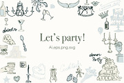 Whimsical wedding party Clipart, an Object Graphic by MayBay Studio (Thumbnail 1 of 7)