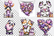 Whimsical Valentine Clipart Bundle., an Illustration by SVGArt (Thumbnail 7 of 7)