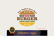 Modern Burger Logo Template, a Branding & Logo Template by YUDesignStore (Thumbnail 1 of 7)