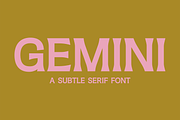 Gemini Serif Font, a Serif Font by Tom Gordon Design (Thumbnail 1 of 2)