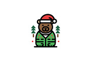 Festive Christmas Bear Graphic, a Branding & Logo Template by Vectorium Studio (Thumbnail 1 of 2)