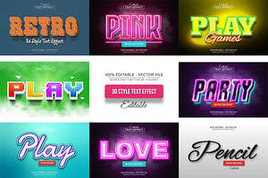 3D Text Effects Collection Vol 35