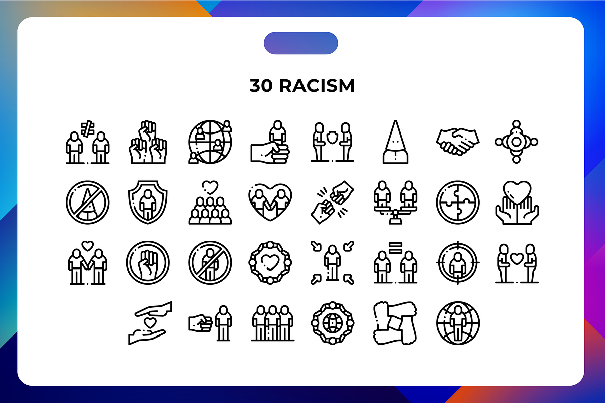 30 Racism Icons, an Icon by Wencory