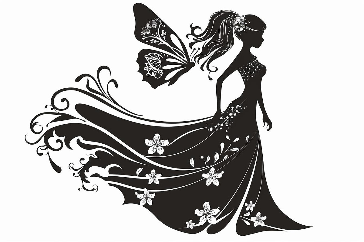 Silhouette of a fairy with delicate, an Illustration by Amazin_art (Photo 5 of 13)