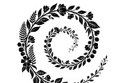 50 Elegant Floral Leaf Spiral Frame, a Decorative Illustration by Amazin_art (Thumbnail 34 of 39)