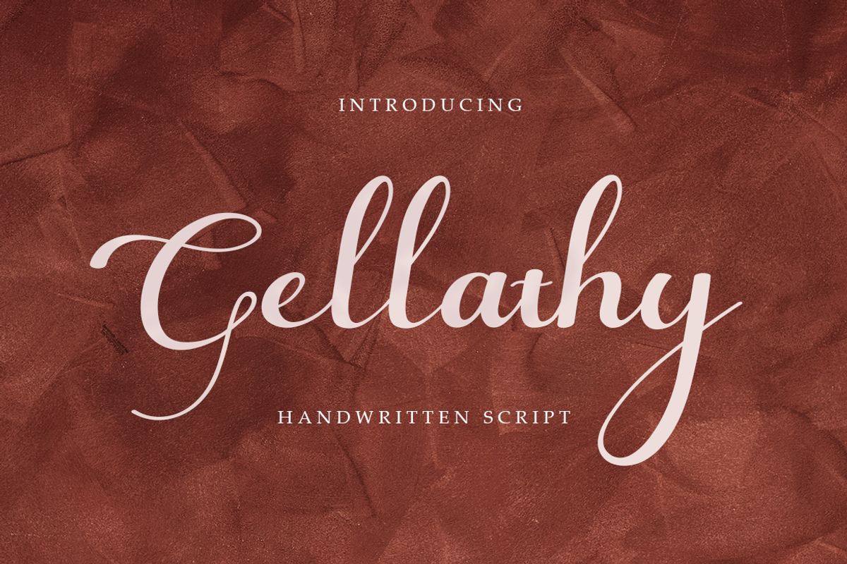 Gellathy Handwritten Script, a Script Font by Typegoals Studio (Photo 1 of 9)