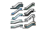 Escalator designs various types, an Object Graphic by pikepicture (Thumbnail 1 of 3)