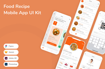 Food Recipe Mobile App UI Kit, an UI Kit Template by Betush