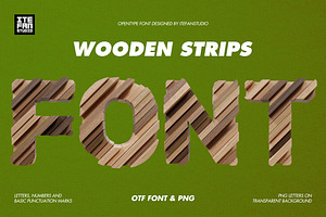 Wooden Strips Font