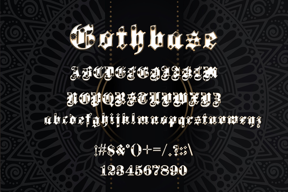 Gothbase Blackletter Font preview 2