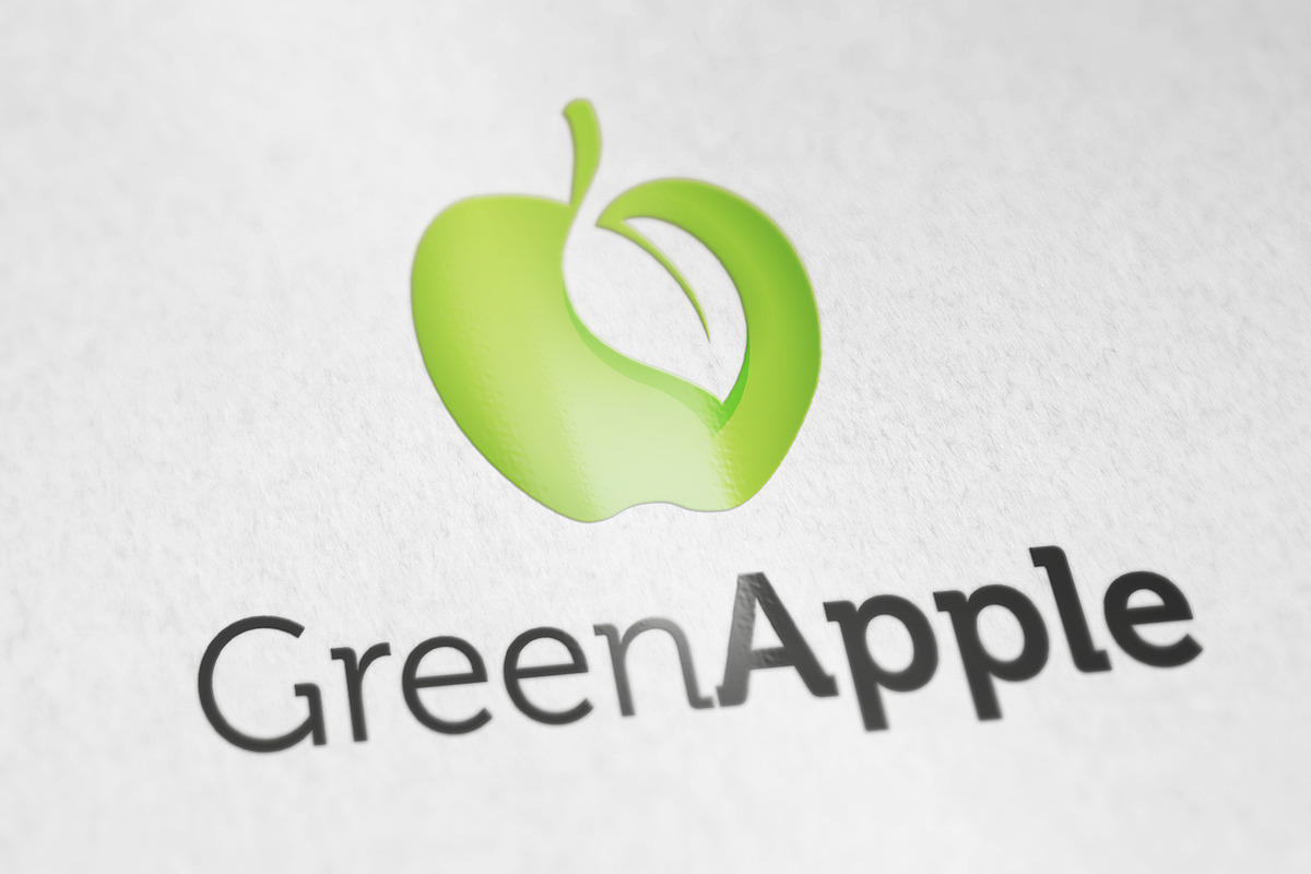 Green Apple logo, a Branding & Logo Template by vectorlogos89 (Photo 1 of 2)