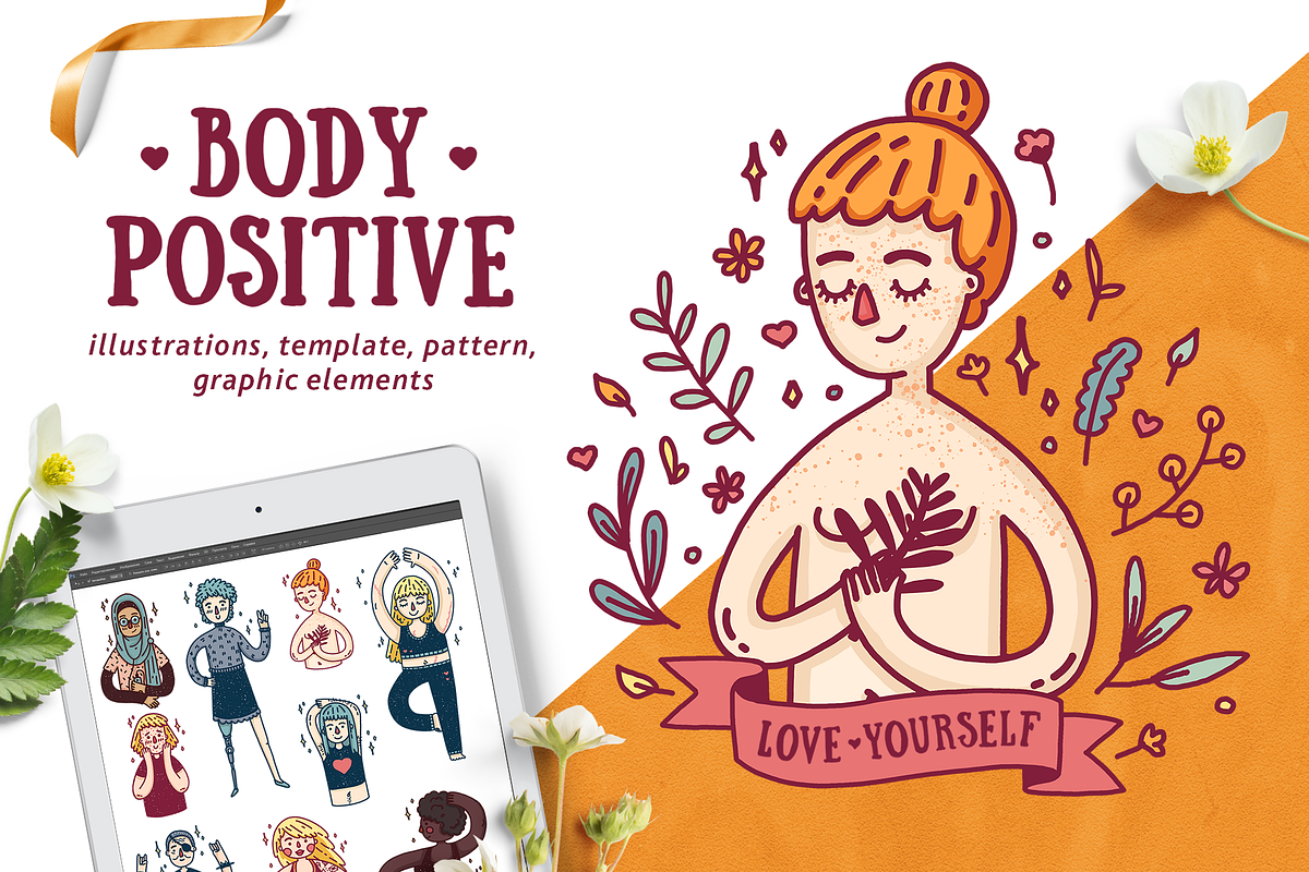 Set Body Positive Girls, a Healthcare Illustration by Uniyok (Photo 1 of 11)