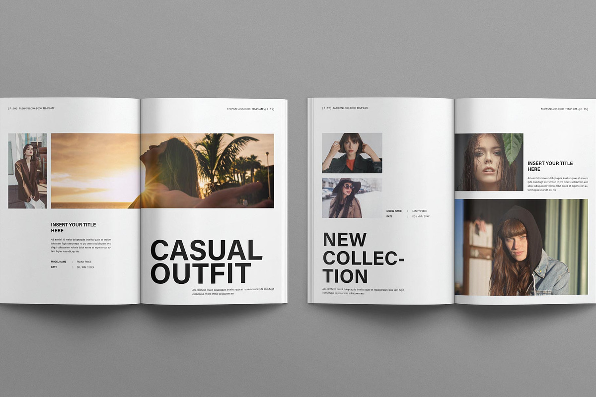 Fashion Look-book Template, a Brochure Template by E-Type