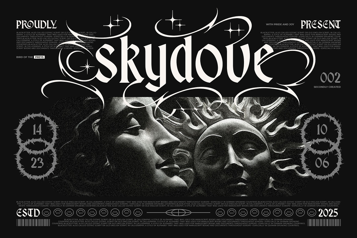 Doverise Typeface, a Blackletter Font by alit design (Photo 6 of 20)