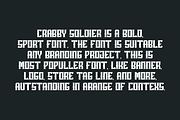 Crabby Soldier - Sport & Military Fo, a Serif Font by QR Design Studio (Thumbnail 6 of 8)
