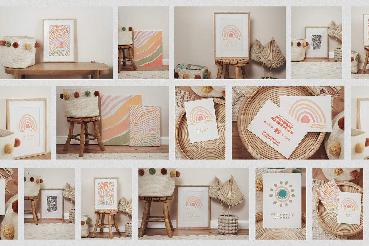 Kids Frames & Cards Mockup, an Advertising Mockup by Artcoast Studio (Photo 5 of 6)