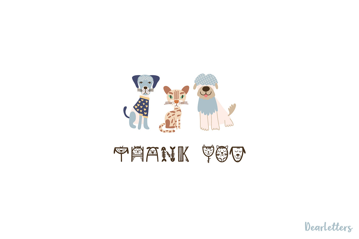 Cool Cats and Dogs Bundle., an Animal Illustration by DearLetters (Photo 20 of 20)